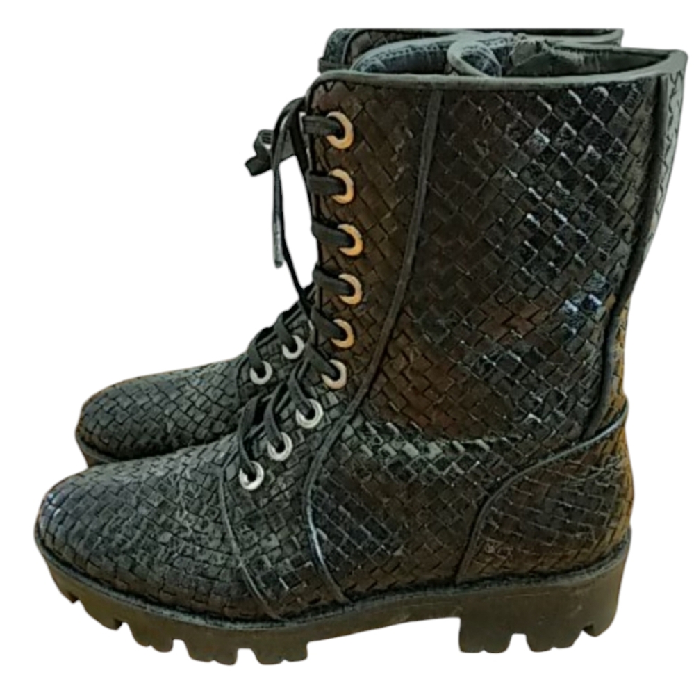 Pons Quintana Woven Leather Booties
